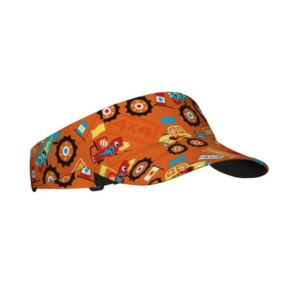 Fotbe Monster Truck Visera Deportiva con Diseño, Gorra Abierta Ajustable de Algodón para Mujer y Hombre
