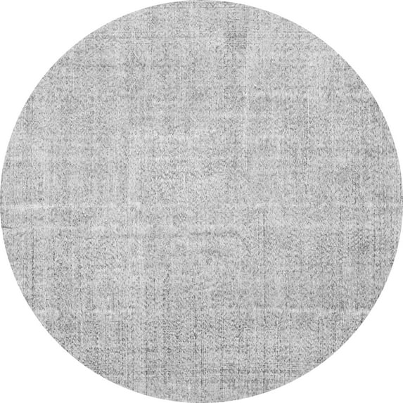 Ahgly Company Machine Washable Indoor Round Persian Gray Traditional Area Rugs, 7' Round