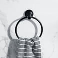 thumbnail image 3 of HLONK Porte-Serviettes Rond Rétro Noir Anneau Porte-Serviettes Mural Rangement Toilettes, 3 of 8