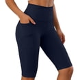 thumbnail image 2 of Xdegoge High Waisted Biker Shorts with Side Pockets for Women Tummy Control Yoga Shorts for Women Workout Gym Athletic Running Compression Spandex Activewear, 2 of 5