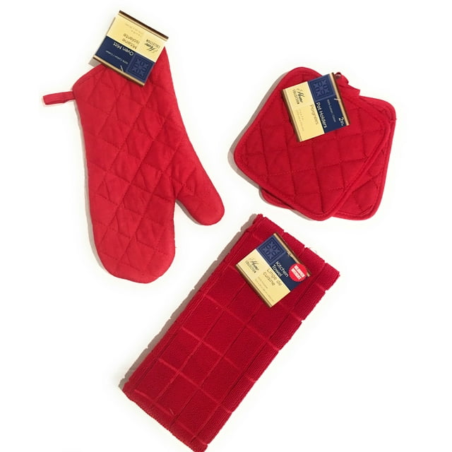 Home Collection Red Cotton Kitchen Linens
