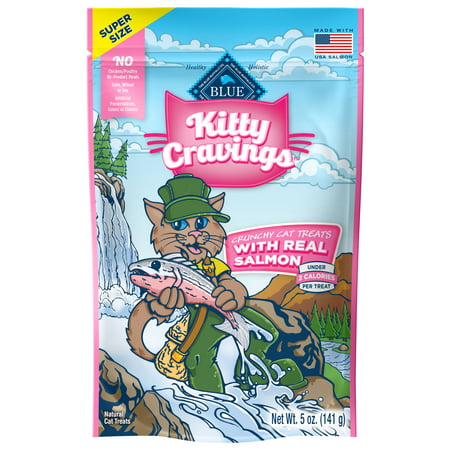 Blue Buffalo Kitty Cravings Crunchy Cat Treats, Salmon Recipe, 5-oz bag