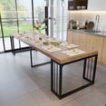 thumbnail image 3 of Noble House Modern Extendable Dining Table,23.6-118" Length Seats 2-10,MDF Top with Metal Frame,Ancient Oak, 3 of 14