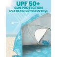 thumbnail image 4 of OutdoorMaster Pop Up Beach Umbrella, Portable Umbrella Shelter, Beach Shade Sun Canopy with UPF 50+ UV Protection, Extendable Floor with Carrying Bag, 4 of 7