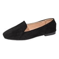 thumbnail image 3 of YLYL Women's Suede Loafers Square Toe Low Heel Fashion Casual Comfortable Slip on Ballet Flats Shoes, 3 of 9