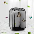thumbnail image 3 of Jaula para moscas, bolsa plegable para , cremallera, hábitat de mariposas con asa, red de malla para terrario para jardín de , oruga, Negro Salvador Jaula para moscas de mariposas, 3 of 9