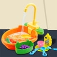 thumbnail image 2 of Orange Electric Kitchen Sink Toy With Realistic Water Flow And 19 Piece Accessory Set, 2 of 6