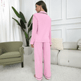 thumbnail image 3 of MLDRA Pajama for Women Sets PJs Button Up Long Sleeve with Lounge Pants Lightweight Soft Cute Women Pajama 2 Piece Set,2026 Fall, 3 of 8
