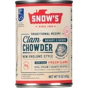 Snow's Traditional Recipe New England Style Clam Chowder Ready to Serve 15 oz