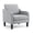 Gray, variant on Ktaxon Accent Chair with Thick Cushion, Mid-Century Modern Single Sofa Linen Fabric Armchair for Living Room, Bedroom Gray
