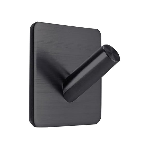 Door Towel Rack Towel Hooks Adhesive Bathroom Hooks Heavy Duty Towel Racks Holder Stick On Shower Hooks For Hanging Stainless Black Bathroom Kitchen