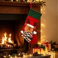 thumbnail image 6 of Christmas Stocking Santa Snowman Reindeer Xmas Character Knitted Applique for Family Holiday Fireplace Mantel Tree Stair Wall Door Christmas Party Decorations by MPOISVA, 6 of 7