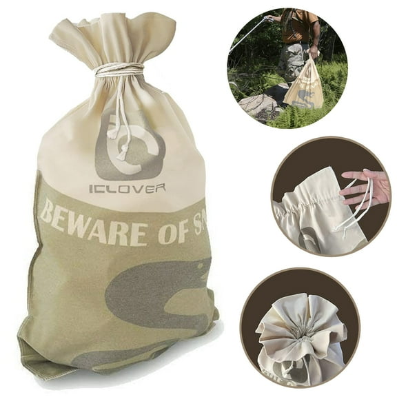 IC ICLOVER Drawstring Snake Reptile Bag, x-Large 20 x 28 inch Heavy Duty Snake Hunting Sack Pouch with Safe Corner Storage Bag