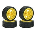 thumbnail image 1 of RC Tyre, Uneven Texture RC Flat Wheel Plastic  For Car Upgrade Yellow, 1 of 8