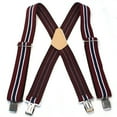 thumbnail image 3 of 2 Inch Industrial Strength Mens Elastic X-Back Adjustable Straight Clip On Suspenders, 3 of 3