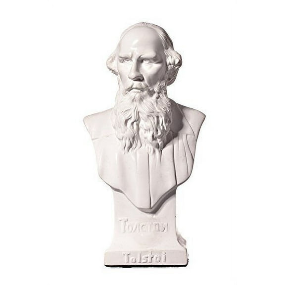 danila-souvenirs Russian Writer Leo (Lev) Tolstoy Marble Bust Statue Sculpture 5.8'' (14,5 cm)