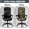 thumbnail image 4 of Xixirimido Tree Camo Pattern Office Chair Cover Stretchable Removable Computer Chair Back Covers High Back Office Desk Chair Slipcovers Anti-Dust for Office Home, Large, 4 of 6