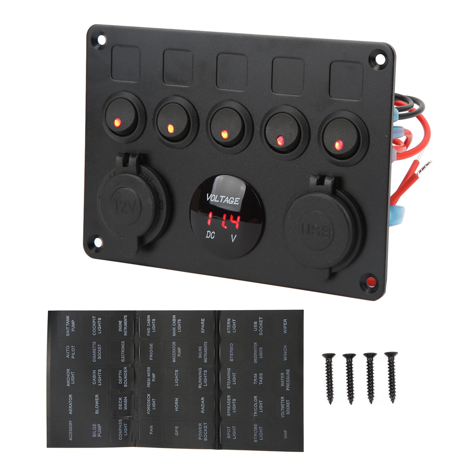 Interruptor De Luz Para Coches RC – Panel De Control Para Lámparas LED, Compatible Con Receptor CH3 – Ligero Y Fácil De Instalar