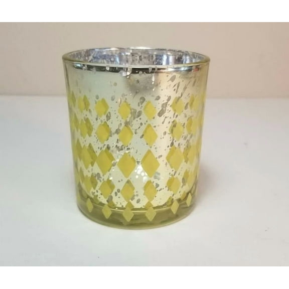 Yankee Candle - Electroplate Lime Painted Glass Votive Holder New With Tag