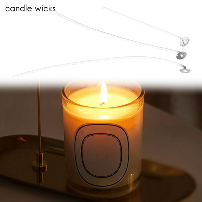 50PCS 8 Inch Candle Wicks Pre-Waxed Wick For Cotton Core Candles