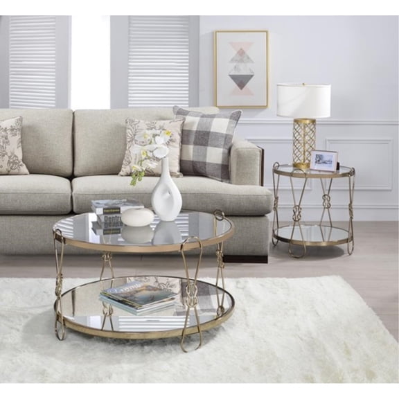 Ergode End Table Champagne & Mirrored