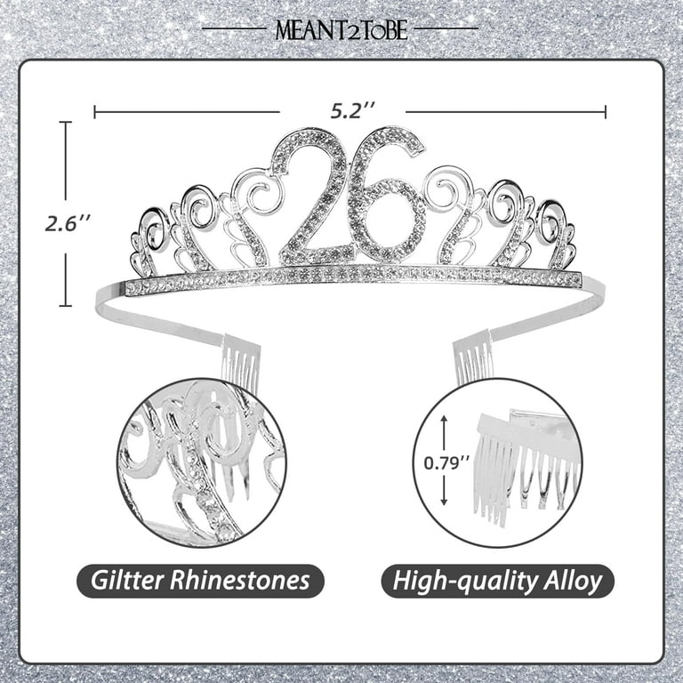 TIARA さま 専用！ MEANT2TOBE 26th Birthday Queen Crown & Sash Set: Glitter