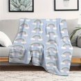 thumbnail image 5 of 1pc Vibrant Rainbow Flannel Blanket - Lightweight & Comfortable, Perfect for Office, Home, or Study Use, Ideal for Relaxing or Working Holiday Decor, All-Season Cozy Blanket with Digital Print, Home, 5 of 9