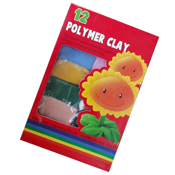 serony 12 Colors Polymer Clay Modeling Kit Good Ductility Flexible Argil Developmental Handmade DIY Educational Toys Strong Support