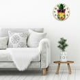 thumbnail image 5 of YILUYINQING Pineapple Sunglasses Summer Wooden Wall Clock Decor for Living Rooms and Kitchens, Easy-to-Read 10-Inch Clock with Hooks for Indoor/Outdoor Use 10x10in, 5 of 8