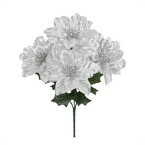 Christmas Poinsettia Flower Decoration Artificial Silk Flowers for Decor DIY Festive Arrangements with Lifelike Appearance for Styling