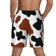 thumbnail image 4 of Uemuo Brown Black Cow Pattern Mens Swim Trunks Quick Dry Board Shorts with Mesh Lining, Stretch Beach Shorts Quick Dry No-Chafing Board Shorts-XX-Large, 4 of 9