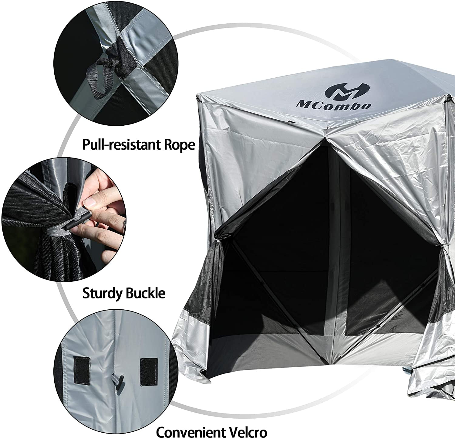 MCombo Portable Gazebo Screen Tent with Wind Panels
