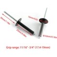 thumbnail image 2 of HJ Garden 60pcs 3/16x1 Inch(4.8x25mm) Large Flange Aluminum Blind Rivet Self-Plugging Open End Decorating Fastener Nails Pop Rivets, 2 of 2