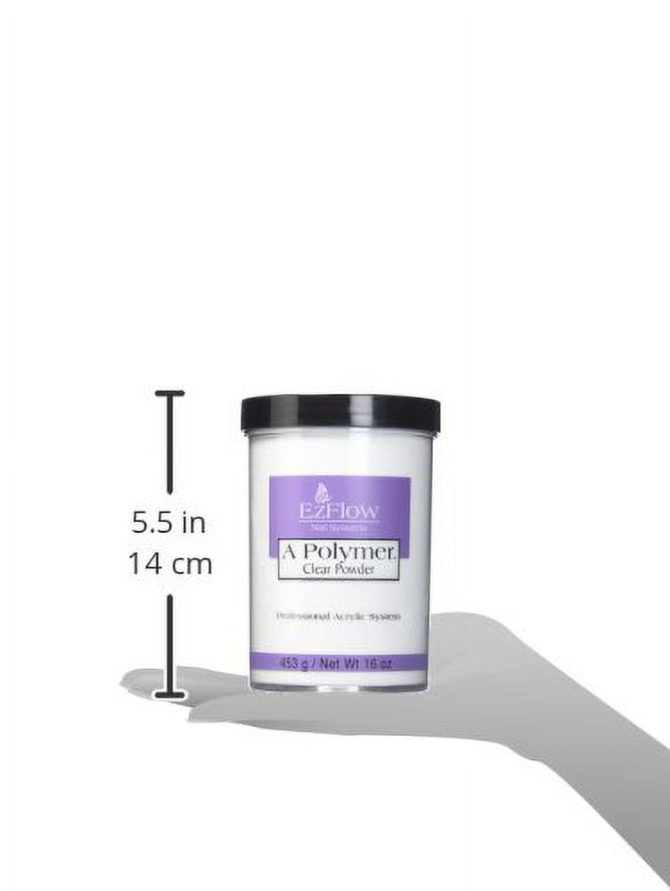 EZ Flow A Polymer Clear False Nails, 16 Ounce