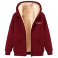 thumbnail image 4 of Bovemsi Sweatshirt for Women Fashionable And Casual Fleece Lined Thickened Warm Hooded Zip Up Hoodie, 4 of 4