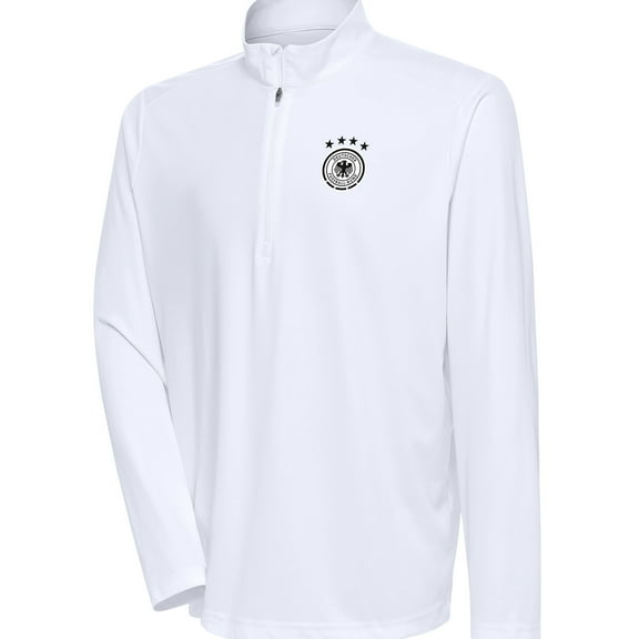 Men's White Germany National Team Statement Quarter-Zip Pullover