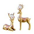 thumbnail image 2 of Escultura de ciervo Baoblaze 2x Figuras modernas de resina Decoración de animales, 2 of 7