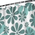 thumbnail image 3 of Teal Daisy Flower Pattern Shower Curtain 72"x72" ,Bathroom Decorative Shower Curtains Set with 12 Hooks,Modern Waterproof Washable Shower Curtain, 3 of 6