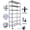 Black + Metal#2, variant on adjustable storage rack 7 Tier Metal Shelf Wire Shelving Unit, 2450lbs Capacity with Wheels & Shelf Liners for Closet Kitchen Garage Basement Commercial Shelving - 81.5 H x 48 L x 18 D