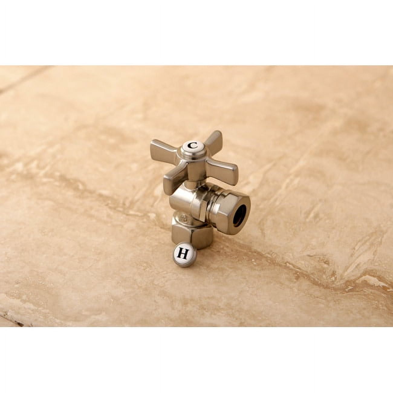 Kingston Brass CC44101 1/2" FIP x 1/2" or 7/16" Slip Joint Angle Stop Valve, Polished Chrome