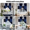 thumbnail image 6 of Black Grey Swag Curtain Valance for Windows, Blue Geometric Abstract Color Block Modern Art Window Treatments Short Swag Topper for Kitchen Windows Bathroom Bedroom, 36"x63", 6 of 8