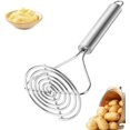 thumbnail image 1 of triturador de puré de patatas prensa manual de acero inoxidable profesional v, 1 of 5