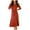 Red, variant on Lovskoo Sweater Dress for Women Mid-Length Round-Neck Puffy Sleeves Solid Color Knitted Sweater Dress Olive Green