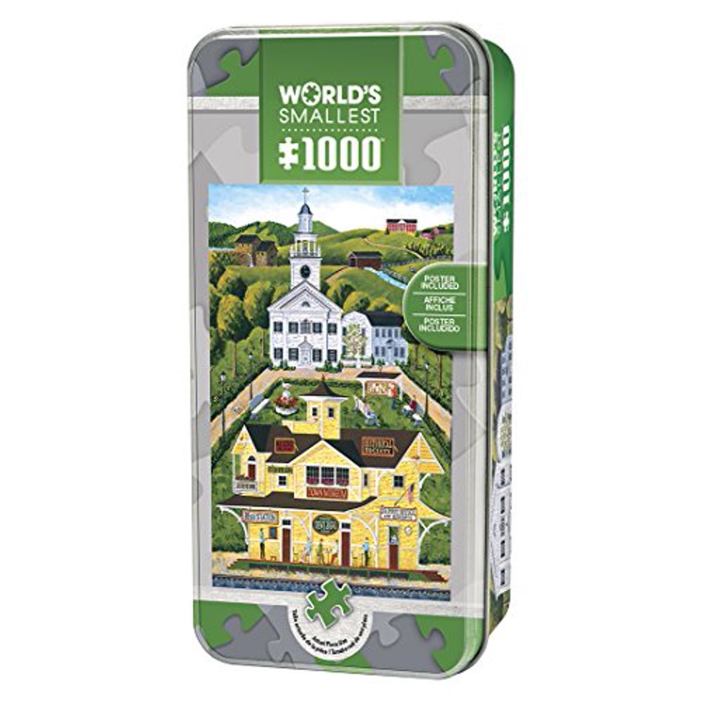 MasterPieces World's Smallest Bean Station Depot Small Town 1000 Piece Tin Box Jigsaw Puzzle