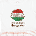 thumbnail image 4 of Inktastic I'm So Cute, I Must Be Hungarian Hungary Sunflower Girls Toddler Dress, 4 of 5