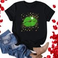 thumbnail image 1 of T-shirts de la Saint-Patrick pour Femmes Mode Saint-Patrick Imprimé Col Rond Manches Courtes T-Shirt Décontracté Haut Saint-Patrick, 1 of 4