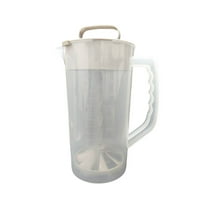 2000ml Mixing Pitcher For Beverages With Lid And Plunger Stirrer Wide Mouth Drink Container For Juice Tea Milk Lemonade