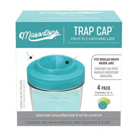 Masontops Trap Cap Regular Mouth Mason Jar Lid 4 pk