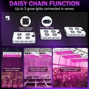 NAILGIRLS LED Grow Light 2000W Veg/Bloom Daisy Chain Plant Lamp with Hygrometer for Indoor Plants