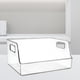 thumbnail image 1 of Contenedor de almacenamiento de libros,Contenedor de almacenamiento de libros Organizador de bebidas Contenedor,Organizador de refrigerador transparente con cajón de 215 cm x 265 cm x 135 cm, 1 of 8